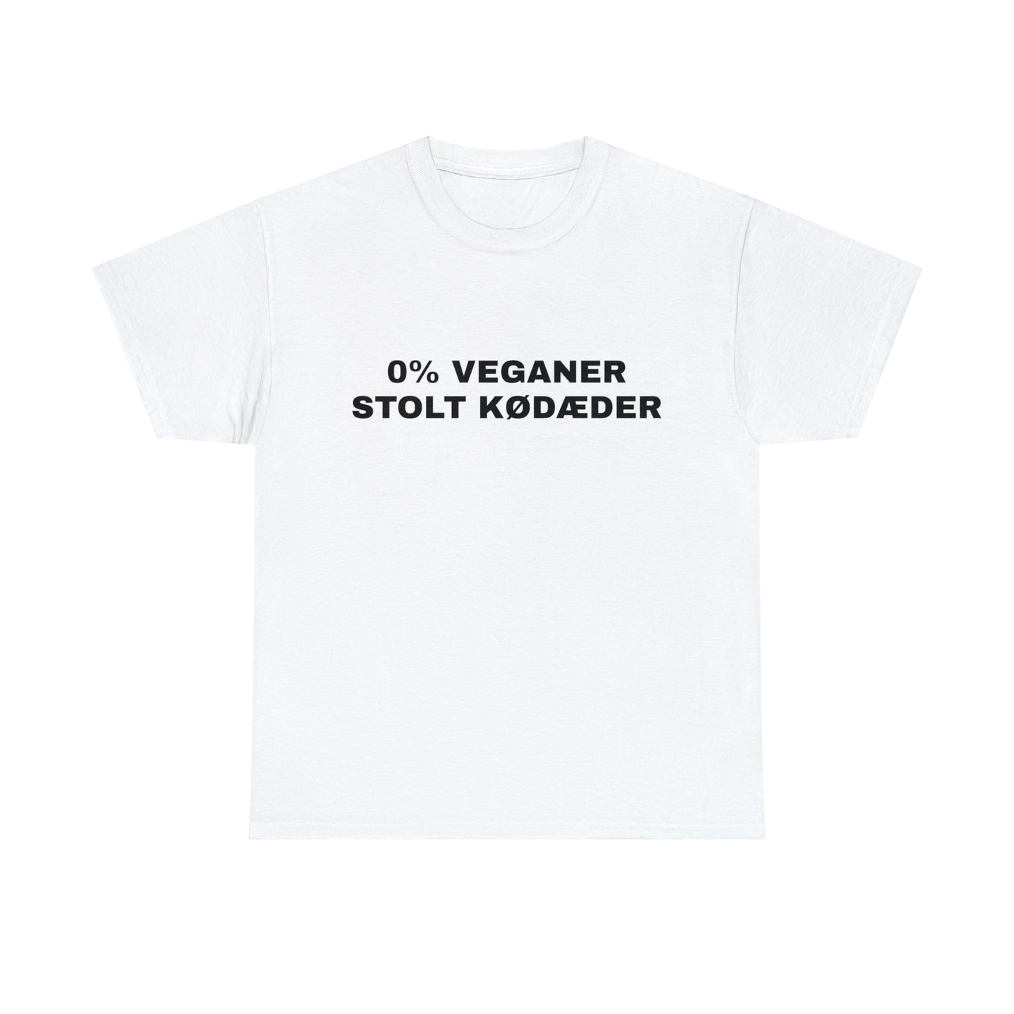 0% VEGANER STOLT KØDÆDER T-SHIRT