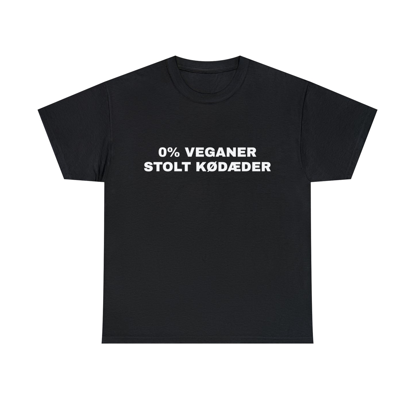 0% VEGANER STOLT KØDÆDER T-SHIRT